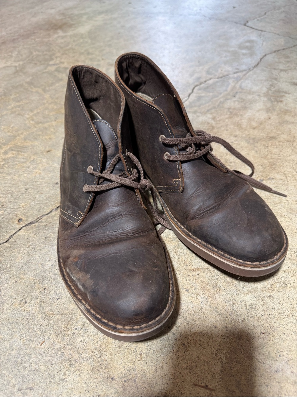 Clarks Dark Brown Leather Clarks Men’s Chukka Boots 8.5M